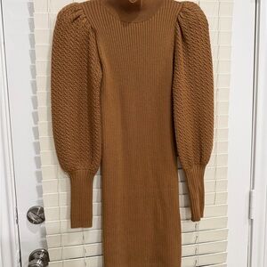 Alice and Olivia Brown Knit Dress